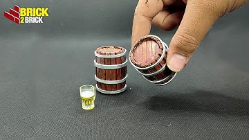 HOW TO MAKE  REALISTIC MINIATURE WINE BARREL #miniature