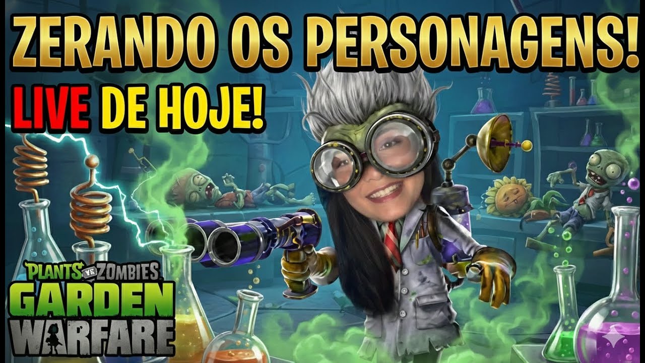 🔴 Ao Vivo | Plants vs. Zombies Garden Warfare – Missão: Zerando os Personagens 😈🌱