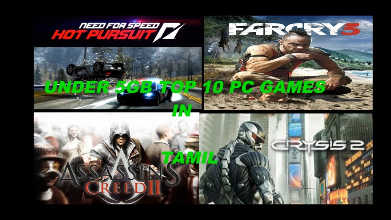 Under 5 gb top 10 PC Games in tamil/ low graphic games for pc/ tamilil