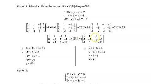 Solusi SPL Dengan OBE