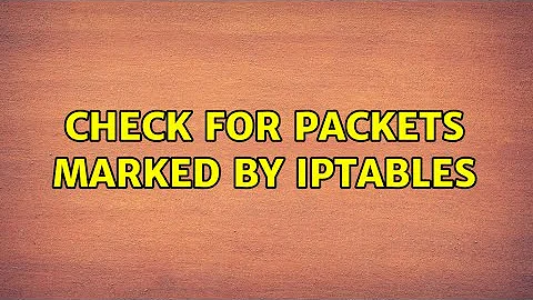 Check for packets MARKed by iptables