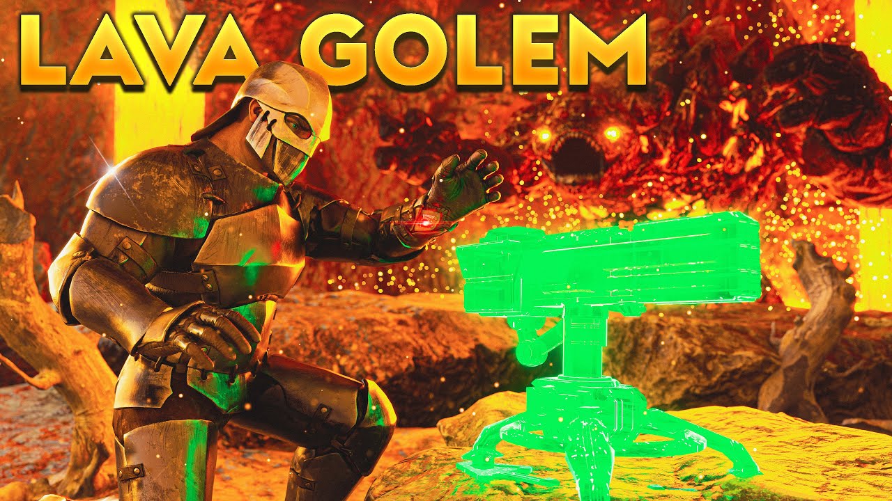 DUO Claiming LAVA GOLEM The Most Unraidable Location - ARK