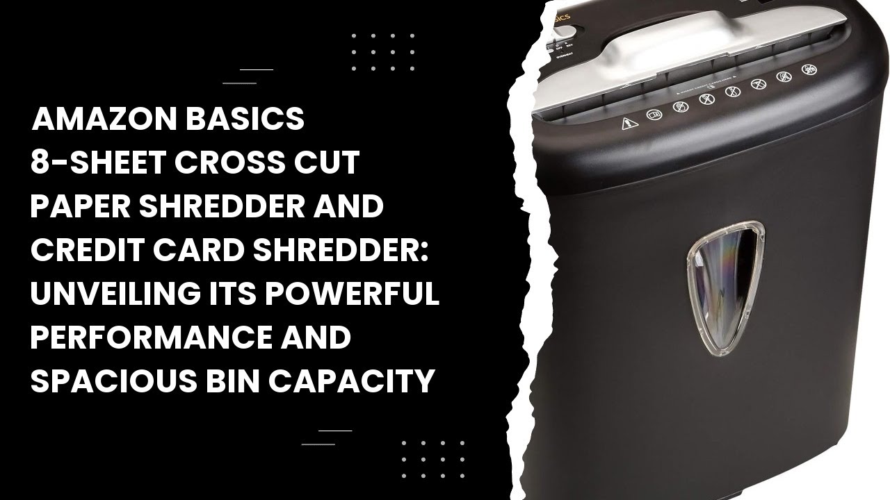 Basics 8-Sheet Capacity, Cross-Cut Paper and Credit Card Shredder,  4.1 Gallon