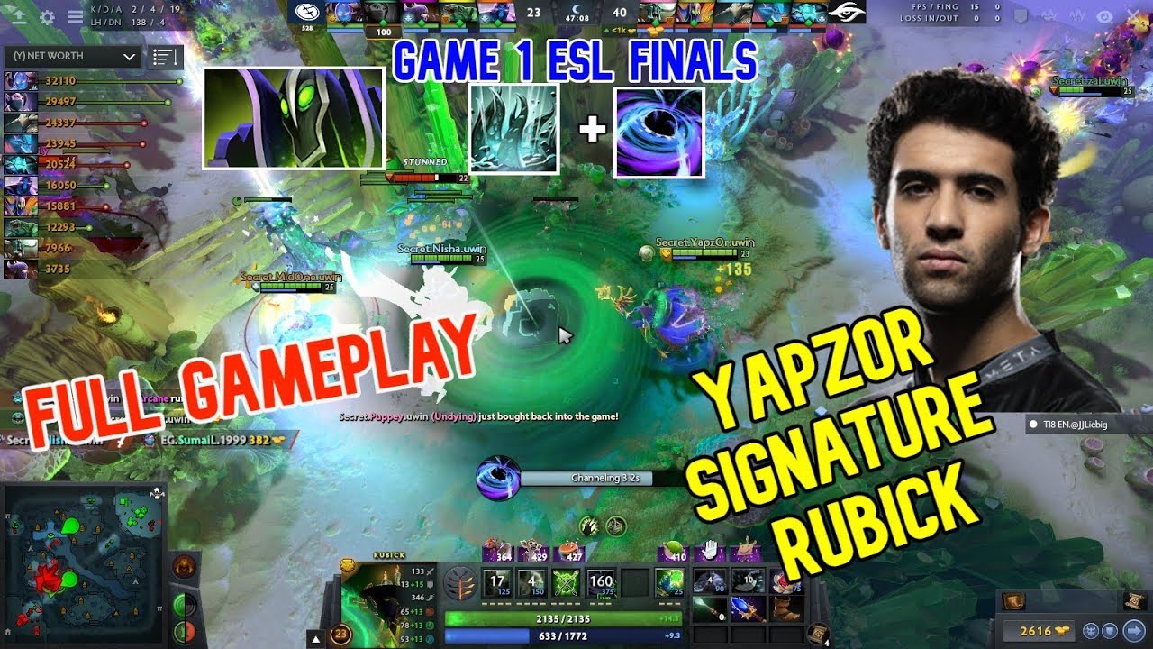 YapzOr with the Rubick plays on Game 1 of ESL Birmingham finals [Player Perspective]