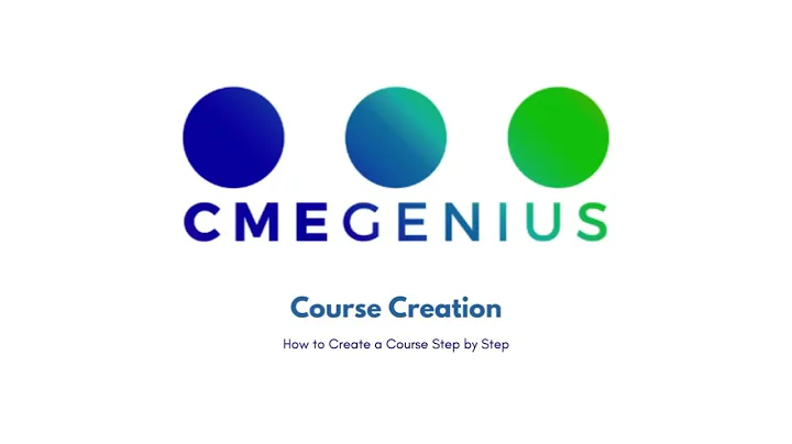 How to Create a CE/CME Course Step by Step