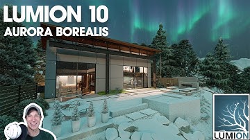 Winter Scene with Aurora Borealis in LUMION 10 - New Feature Tutorial