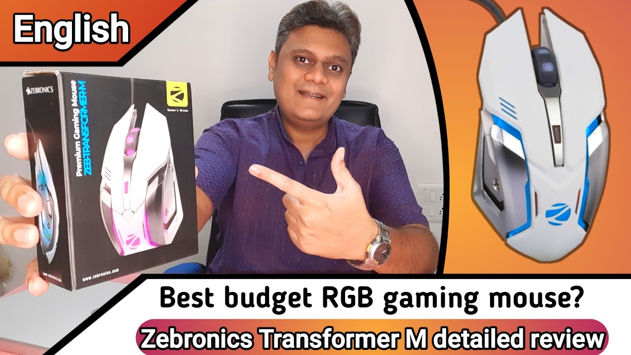 [Eng] Лучшая бюджетная RGB-мышь для игр, редактирования, офиса и дома | Обзор Zebronics transform...