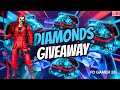 FREE FIRE LIVE DIAMONDS GIVEAWAY And ID CHECK and REACTION! 🤯 #fflive #garena #shorts​ #freefiremax​