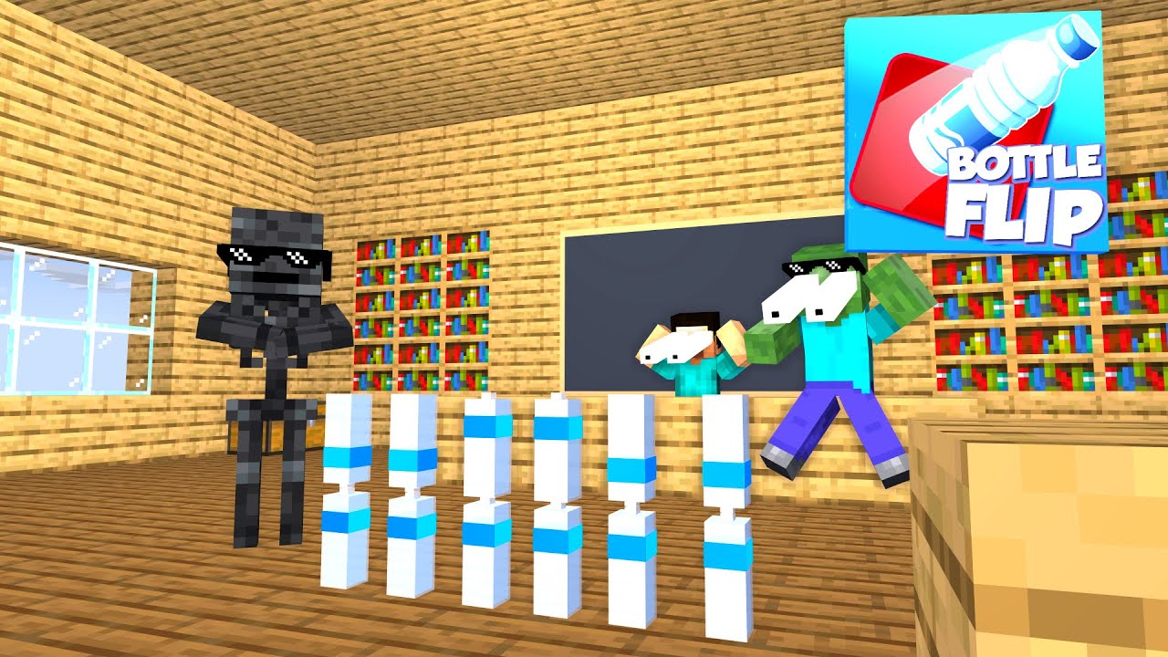 BOTTLE FLIP CHALLENGE PART 2 | RiotCraft Animation