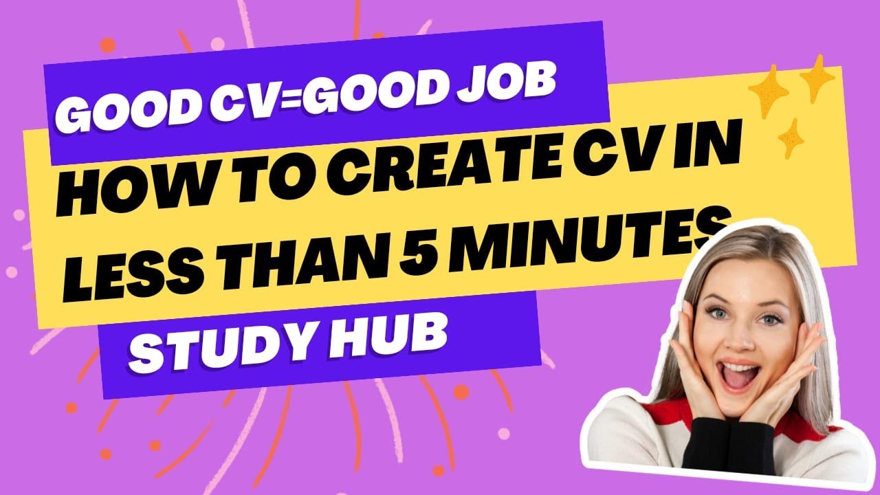 how to make good CV create best cv for free Resume for Fresher cv for job YouTube