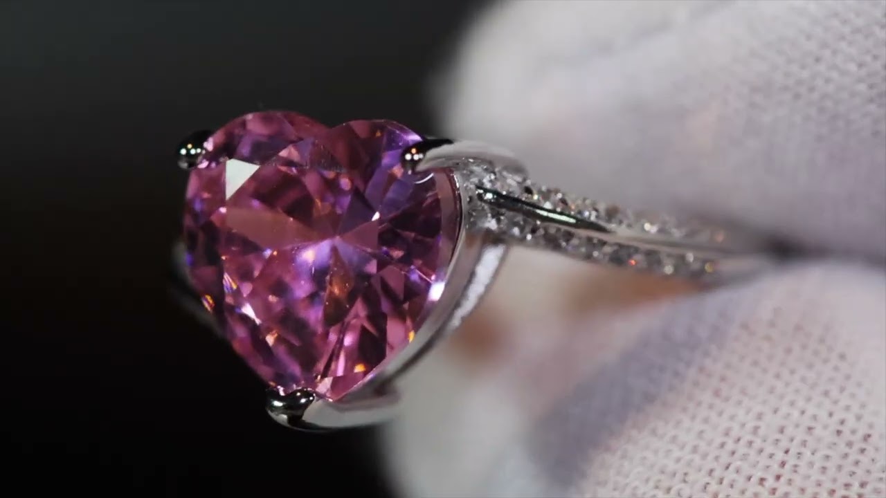Pink diamond heart ring, Pink diamond jewellery, pink diamond engagement ring, pink heart ring
