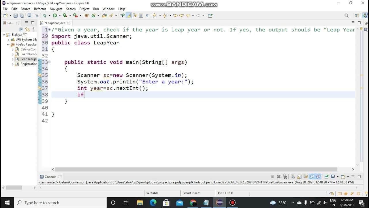 Practicing Java- Leap Year - YouTube