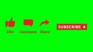 Like share subscribe comment button green screen | AR GREEN SCREEN WORLD