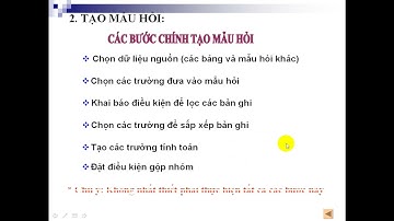 Truy vấn dữ liệu Acess 2003
