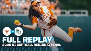 Texas vs. Baylor: 2026 NCAA softball regional final | FULL REPLAY screenshot 1