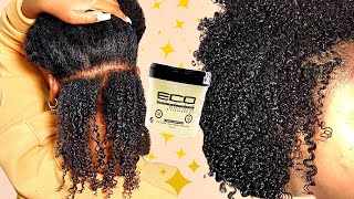 THE BEST 'WASH N GO' ROUTINE FOR TYPE 4 HAIR ✨ (Using Only Eco Styler Gel) | cheymuv