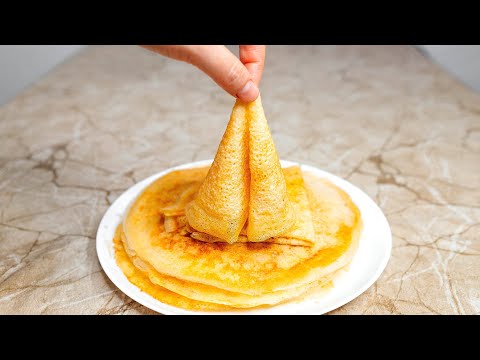 Тонкие ажурные блины | Самый лучший ПОШАГОВЫЙ РЕЦЕПТ блинов на кефире!