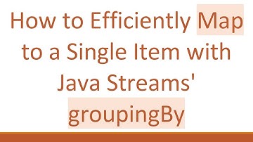 How to Efficiently Map to a Single Item with Java Streams