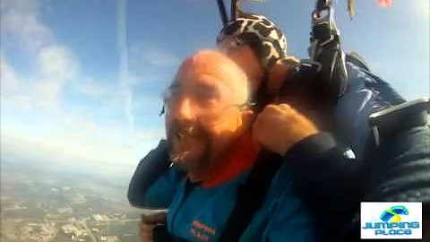 W Jay Fleener Skydives with his son at The Jumping...