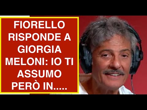 Video FIORELLO RISPONDE A GIORGIA MELONI: IO TI ASSUMO PERO? IN.....