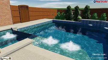 Andy & Lisa Geometric Pool w/ Negative Edge Spa