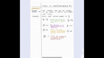 6th Grade Lesson 3.1 Classifying Rational Numbers