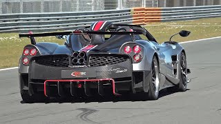 $3.5 Million Pagani Huayra Roadster BC - Engine Start up, Exhaust Sounds \& Driving!