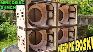 PEMBUATAN BOX MINI DRAG 4 INCH ALA BREWOG DENGAN CNC LASER 🔥🔥 #miniatursound #boxminidragbrewog