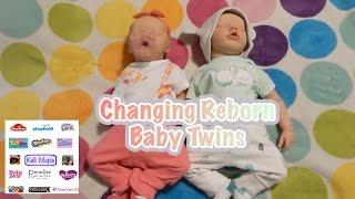 Changing Reborn Baby Twins