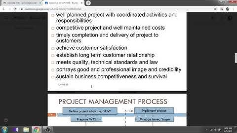 Chapter 1 - Project Management
