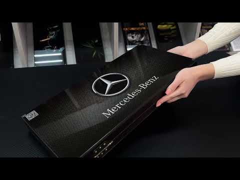 Нарди дерев'яні зі склом "MERCEDES-BENZ", 50×24×6см, арт 270014, відео 1