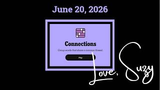 Connections of the Day for June 20, 2026: Group words that share a common thread. Connections Of The Day For June 19 2026 Group Words That Share A Common Thread