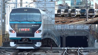 E257系特急湘南8号 東京トンネル入線・錦糸町駅電留線入線