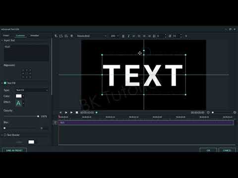 Text Tranparent Effect in Filmora by BK Tutorial