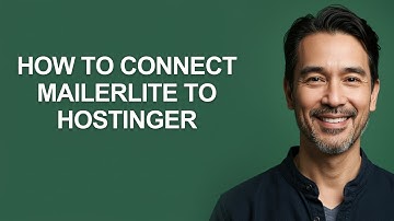How to Connect Mailerlite to Hostinger - KevinHowTo