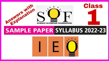 Class 1 IEO International English Olympiad Sample Paper 2022-23