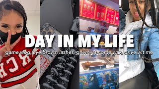 DAY IN MY LIFE (eyebrows, lashes, grwm, game day, drive with me) ✩ || AYEitsMaya