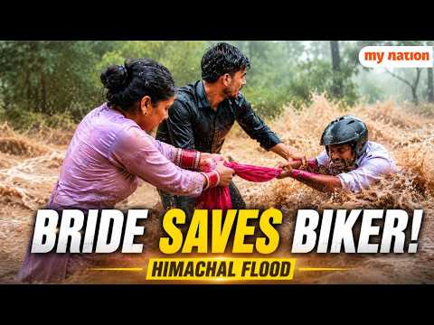 Newlyweds Save Biker From Chamba Flash Flood | Brave Rescue Caught on Camera | Himachal News