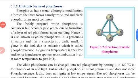 Allotropic forms and chemical properties of Phosphorus