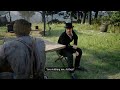 If you always follow Dutch around the camp, he'll eventually say something creepy
