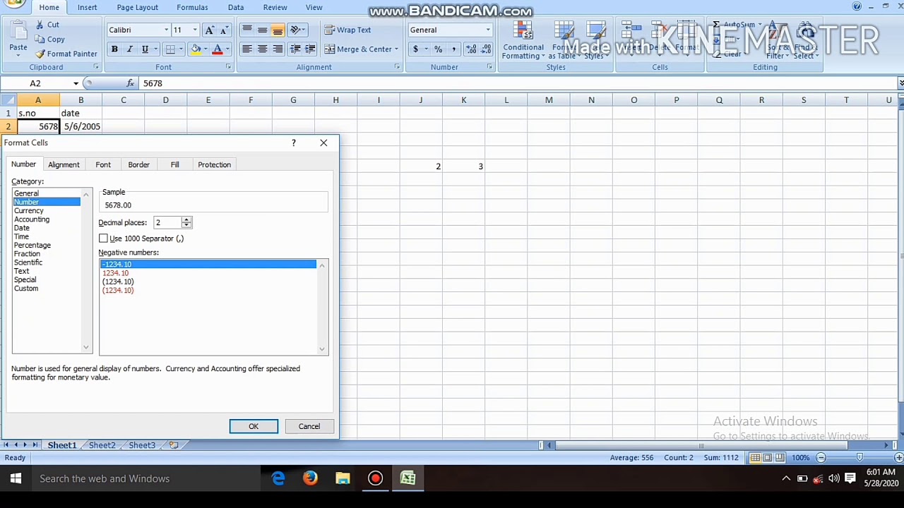 cell format in excel YouTube