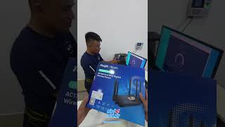 Bàn giao từ camera, giải pháp mã vận đơn, pc, modem wifi rujiue 1200pro cho khách chuyên về quần áo