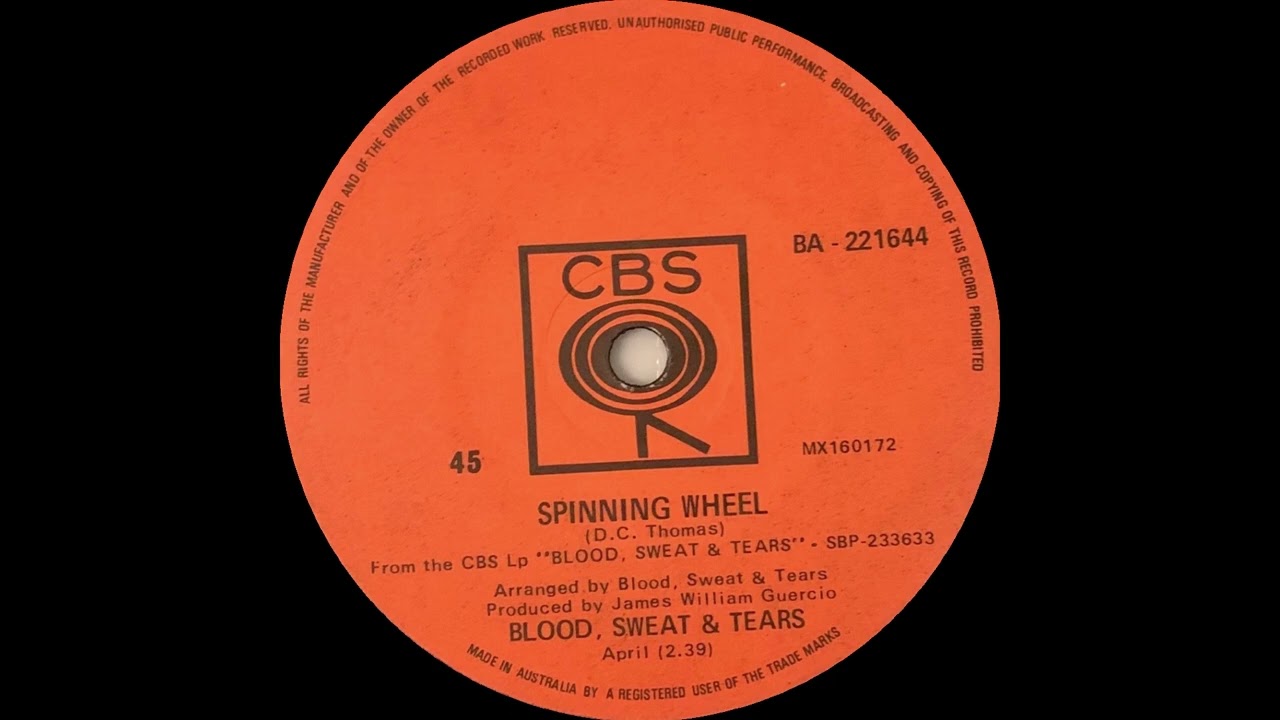 1969 Blood, Sweat & Tears Spinning Wheel mono 45 YouTube
