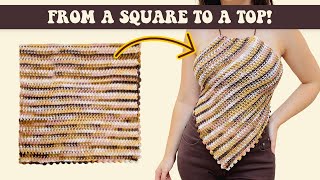 Diamond crochet top tutorial - Summer Crochet Top - Brunaticality Crochet