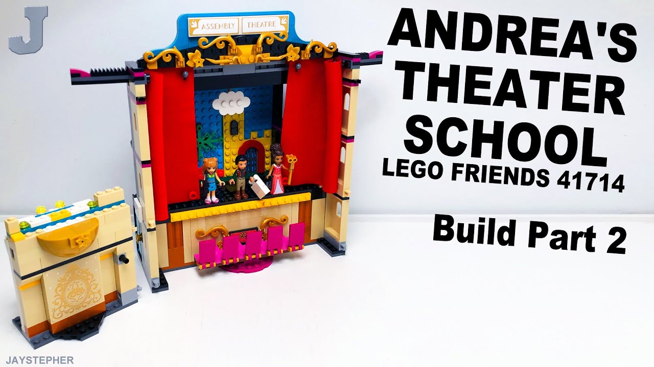 LEGO Friends Andrea's Theater School 41714 Build Part 2 - YouTube
