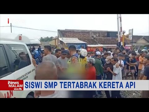 Terobos Palang Pintu Kereta, Siswi SMP di Lampung Tertabrak Kereta Api #iNewsMalam 19/07