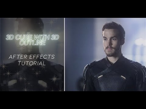 3D cube with 3D outline - after effects tutorial