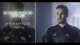 3D cube with 3D outline - after effects tutorial