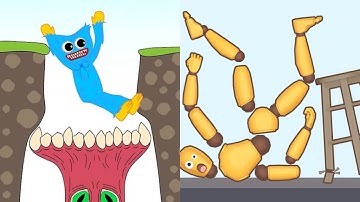 Huggy Story vs Kick & Break The Ragdoll Games All Levels Gameplay Android, iOS