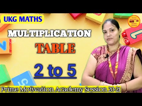 Table 2 to 5 | UKG Maths for Children -  Kids Maths | Multiplication Table | PMGS